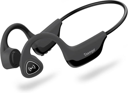 Bone Conduction Headphones, Wireless Bluetooth Bone Conducting Earbuds, Open Ear Headset with Mic, for Running, Cycling, Yoga (Almost Like-New)