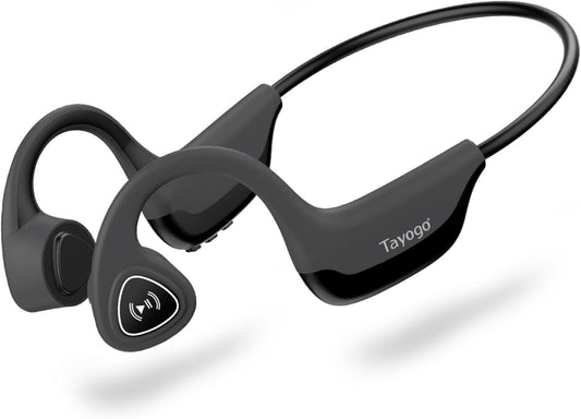Bone Conduction Headphones, Wireless Bluetooth Bone Conducting Earbuds, Open Ear Headset with Mic, for Running, Cycling, Yoga (Almost Like-New)